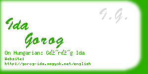 ida gorog business card